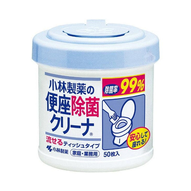 Kobayashi Toilet Seat Disinfectant Cleaner 50sheet 1 each