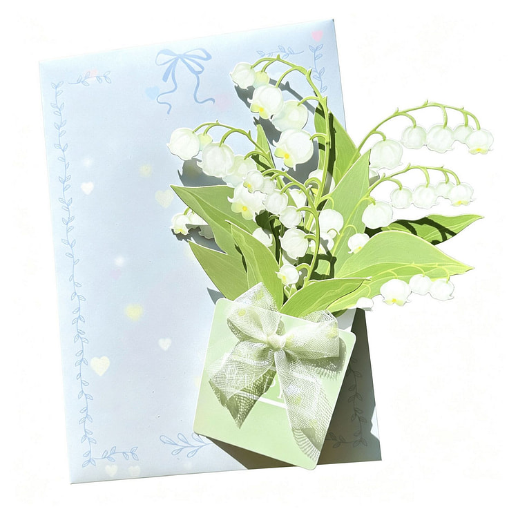 Flower Bouquet Message Card - Campanula 1 count