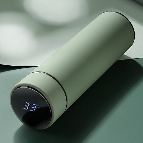 Cute kawaii Stainless Steel Coffee Thermos Bottle 17OZ/500ML, color: green 1 each