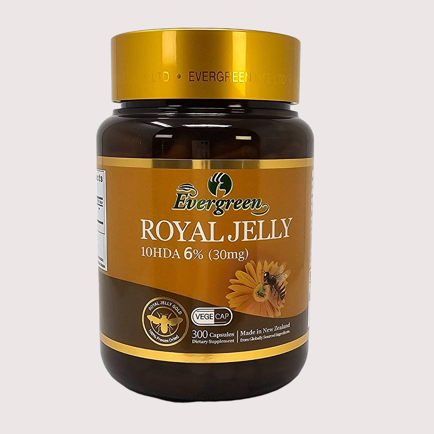 Evergreen Royal Jelly 10-HDA 300 Capsules NZ 1 each