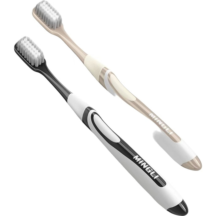 Mingli wide-head soft bristle toothbrush 2 pieces 1 box