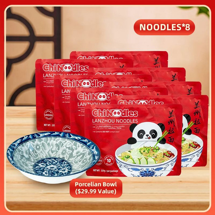 Chinoodles Lanzhou Ramen Specialty Ramen 8 packs