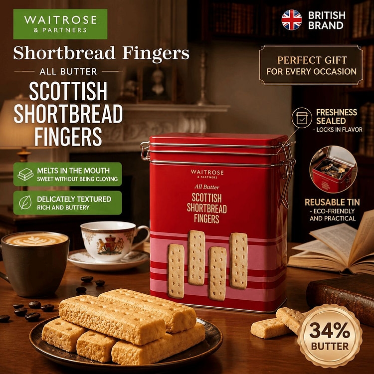 waitrose UK Imported Butter Cookies Gift Box 400g 400 g