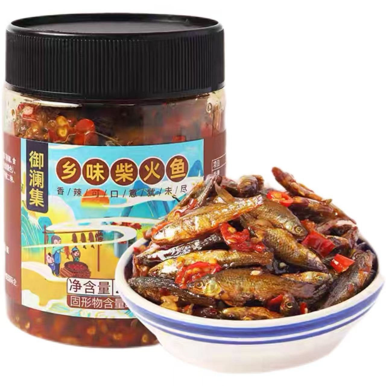 Yulanji Firewood Dried Fish 280g*1 Bottle 280 g
