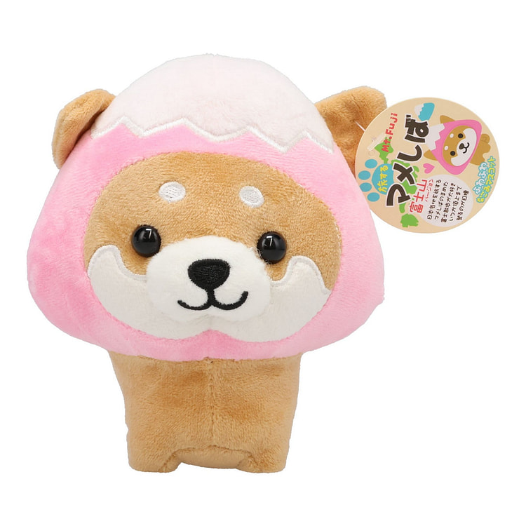 Traveling MameShiba Plushie Pink Mt. Fuji