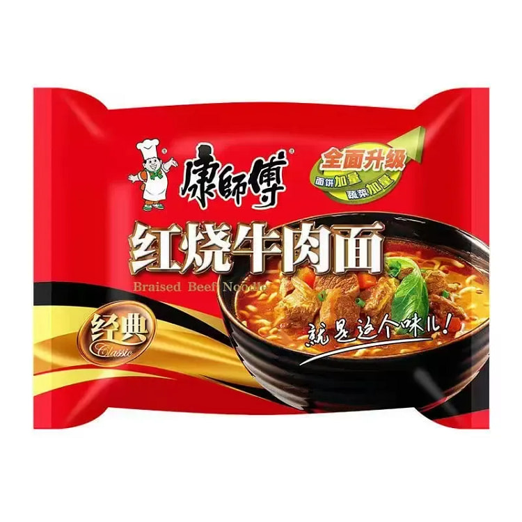 康师傅 红烧牛肉面 五连包530g