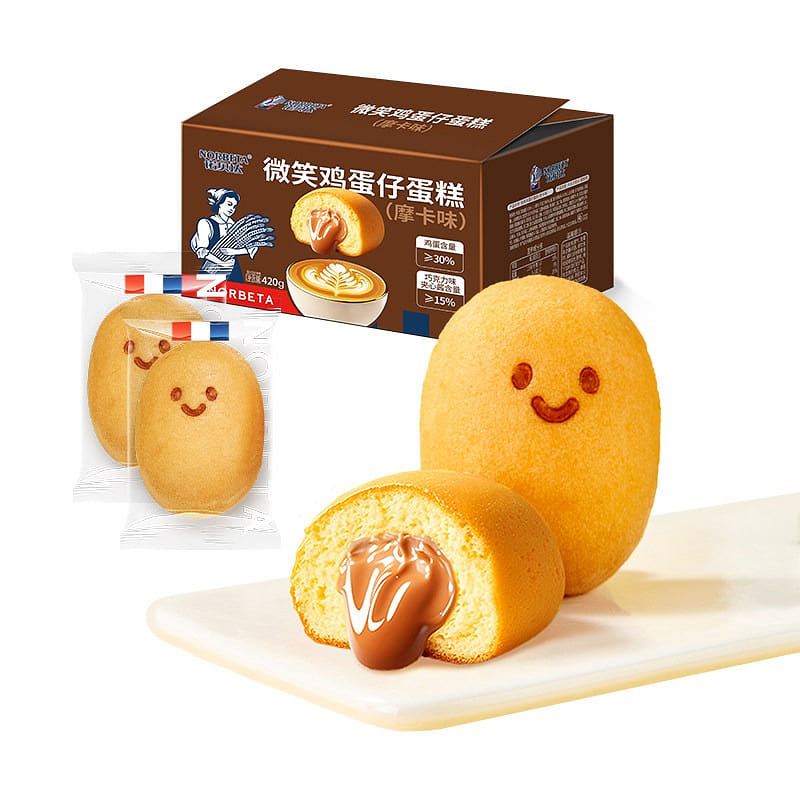 ji rolls with gooey filling and mocha flavor 420 g