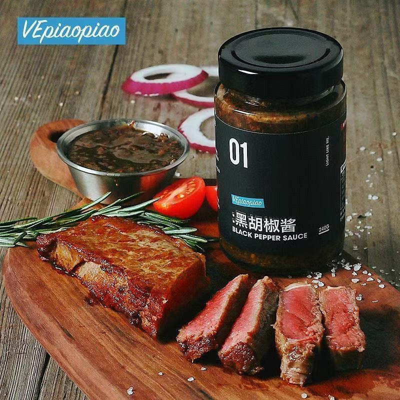 VEpiaopiao Black Pepper Sauce, 1 Bottle 240 g