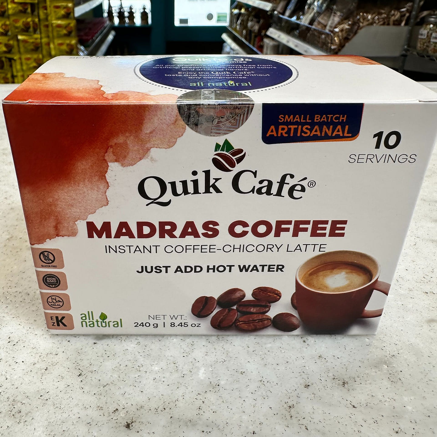 Quik Cafe Madras Instant Coffee 10 count