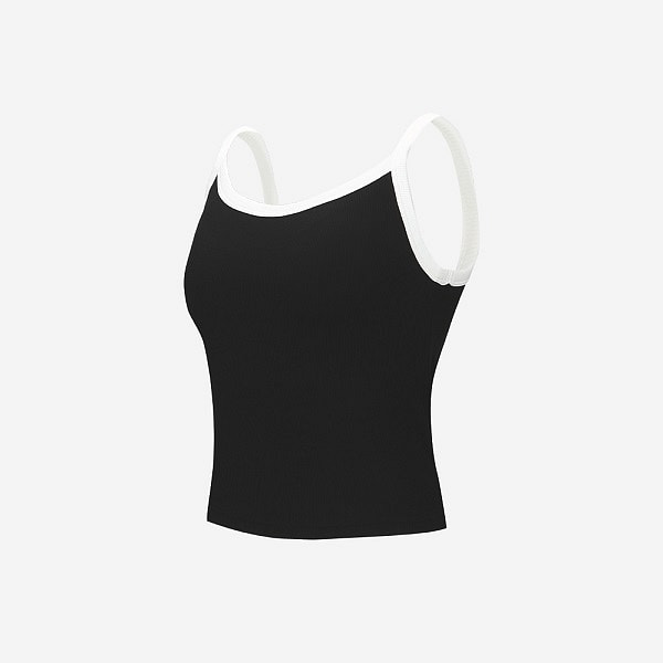 Ergofit Modal Ribbed Strap Camisole Black 1 pack