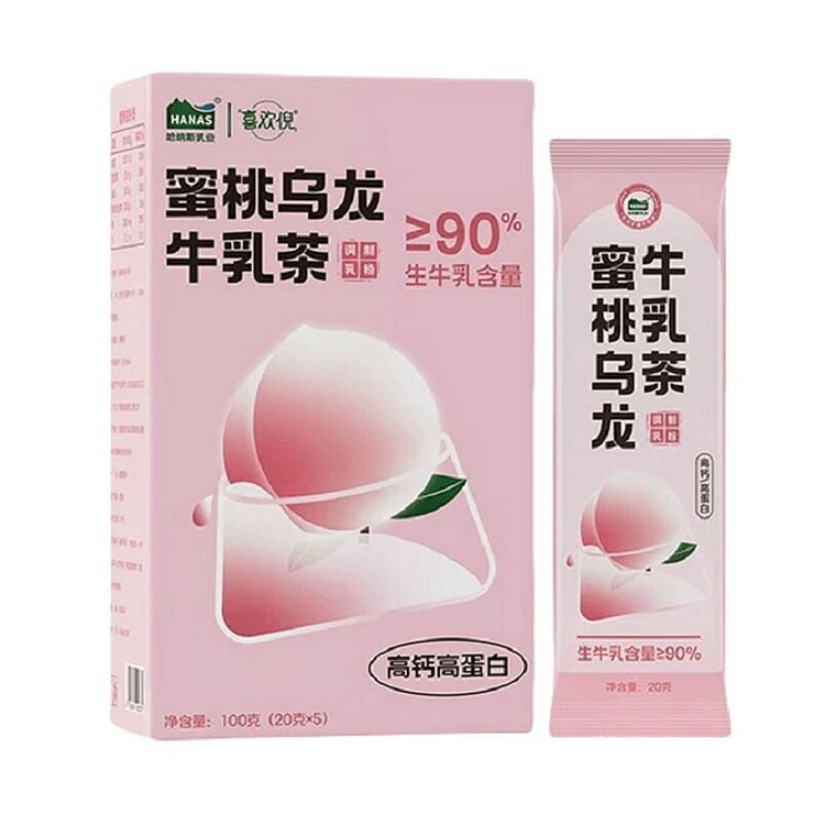 哈纳斯乳业   蜜桃乌龙牛乳茶 0糖0添加奶茶粉