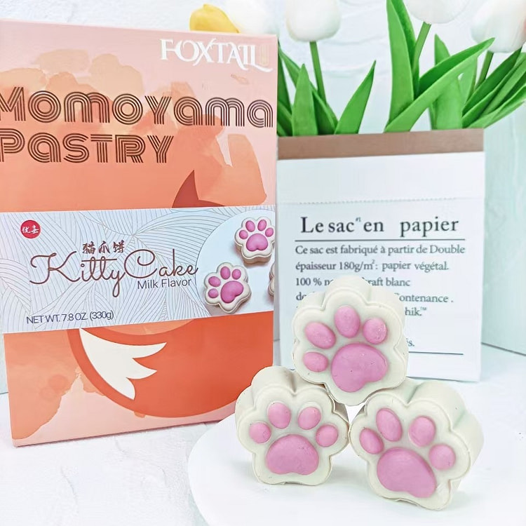 珏果 猫爪麻薯饼 夹心蛋糕 - 香芋牛奶味