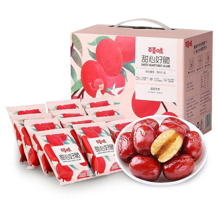 Baicaowei "Sweetheart" Crispy Jujube Gift Box 408g 408 g