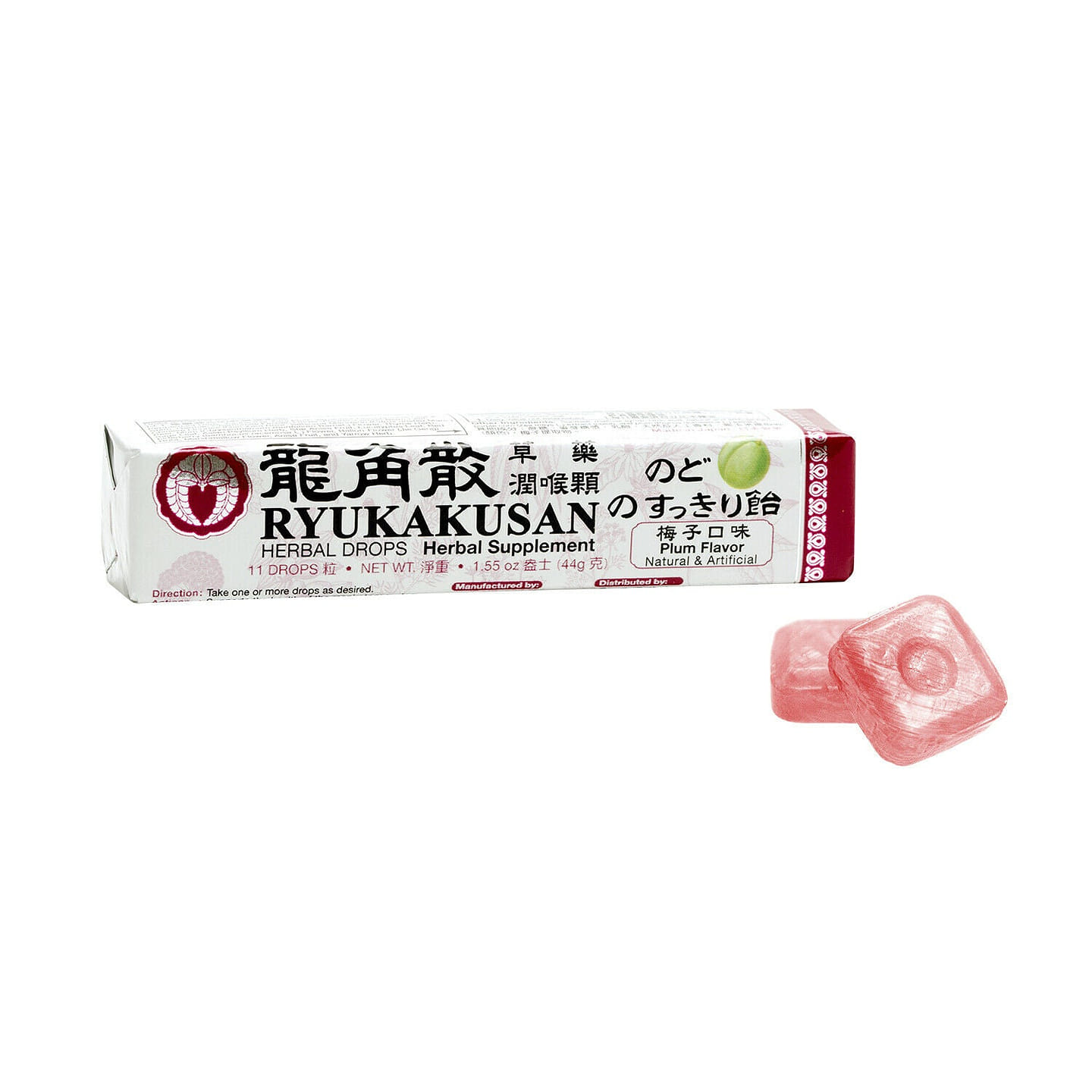 RYUKAKUSAN HERBAL DROPS - PLUM FLAVOR (STICK) 1 개