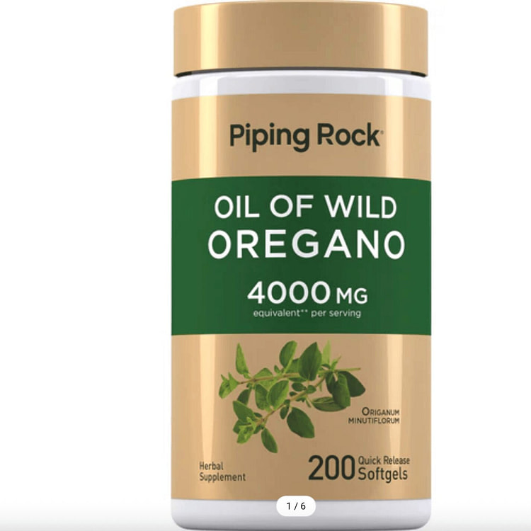Oil of Oregano, 4000 mg (per serving) 200 Softgels 1 bottle
