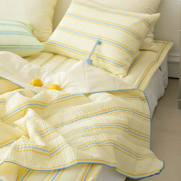 Pure Cotton Seersucker Duvet Pad Set - Royal Blue 1 pack - Weee!