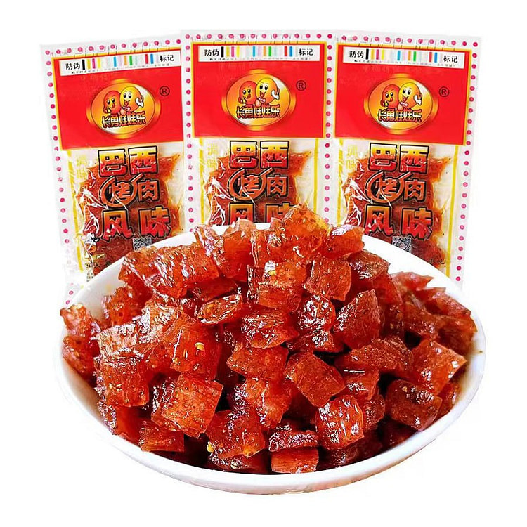 长勇娃娃 乐巴西烤肉风味辣条片 8090怀旧零食 麻辣面筋儿时金典小吃 13g*10包