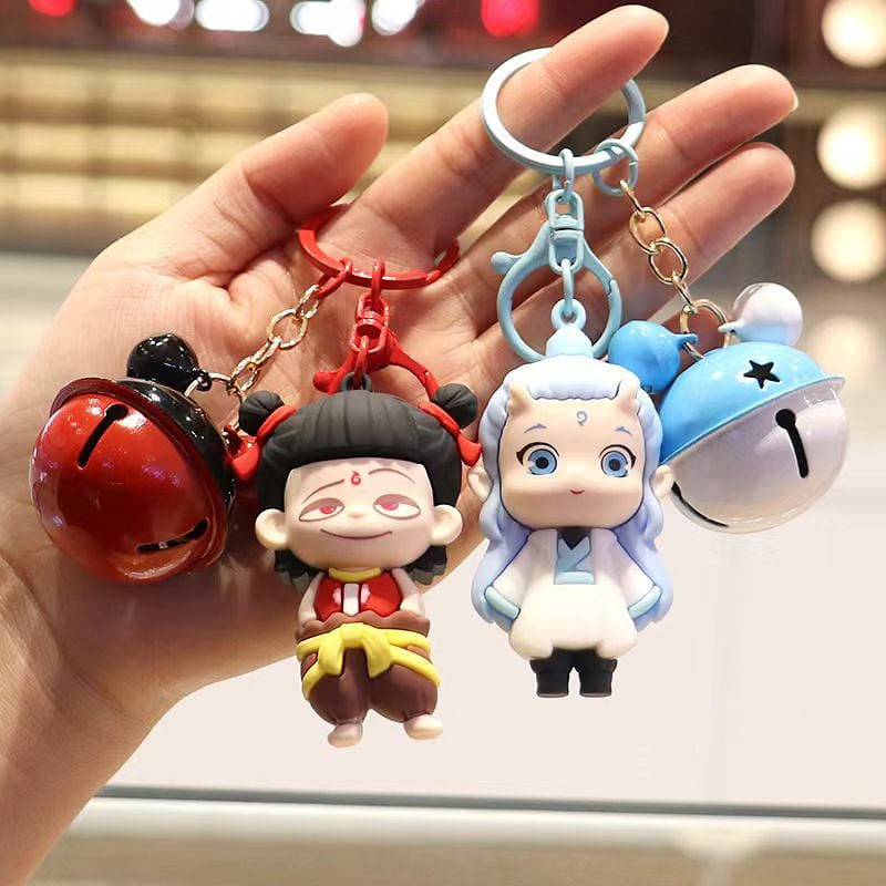 Nezha Aoling key chain with big bell 1 each 1 each