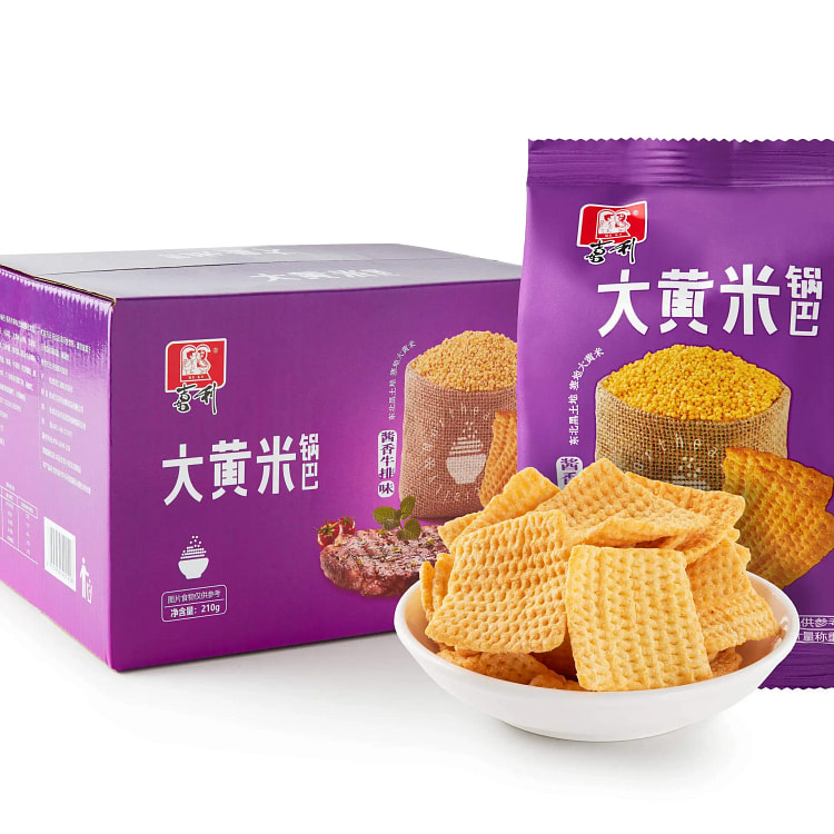 喜利 大黄米锅巴 酱香牛排味 42g*5