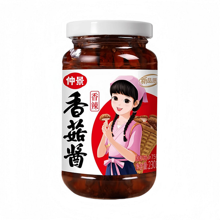 仲景香菇酱下饭酱菜拌饭拌面香辣味230g*1瓶 230 克