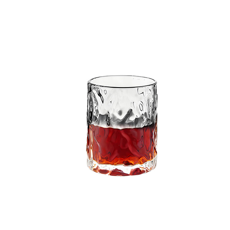 SUMI 250ml Glass Tumbler with Wood Grain Pattern