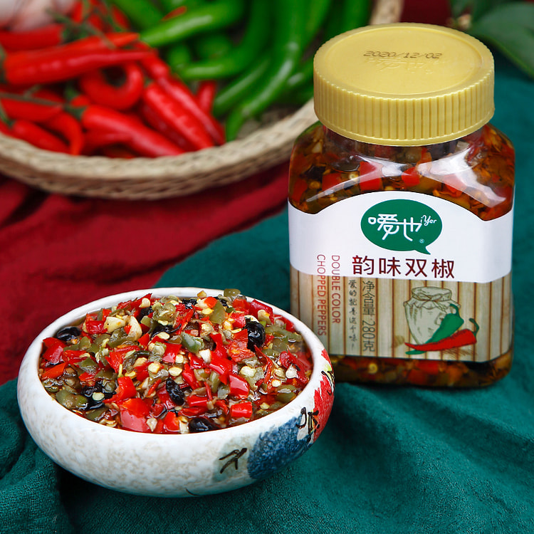 嗳也湖南下饭菜超香特辣韵味双椒280g*1罐