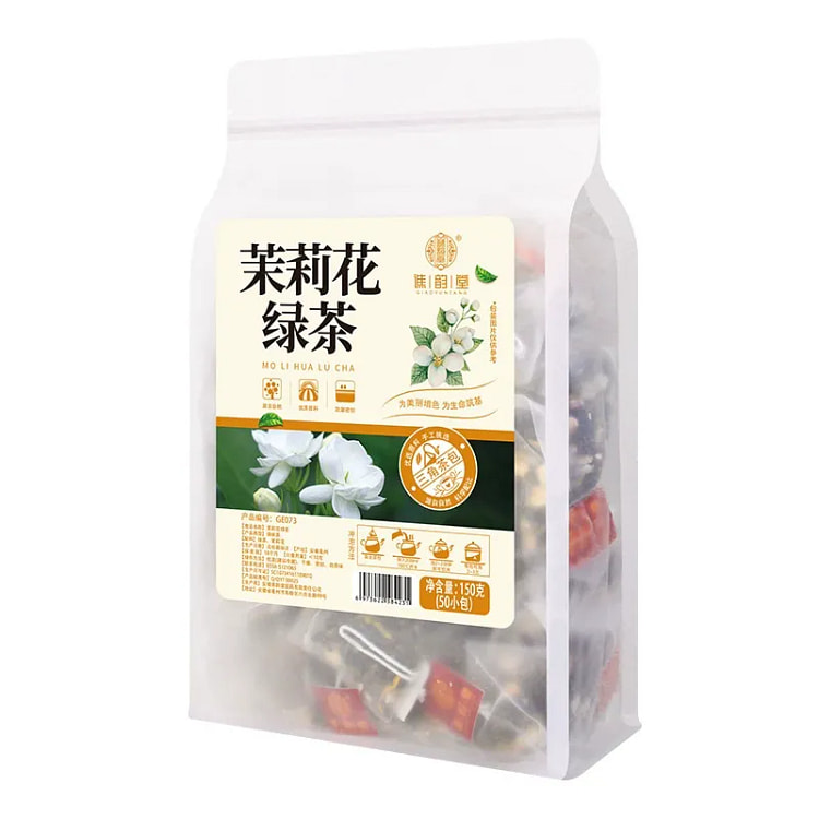 谯韵堂 茉莉花绿茶 三角包茉莉绿茶茶包150g/袋 1 包