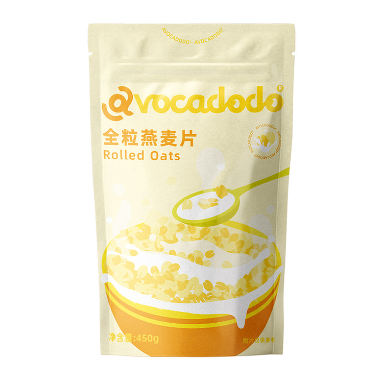 Avocadodo全粒老式纯燕麦片450g*1袋