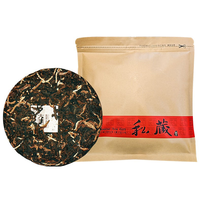 Chen Pi Cun Tangerine Peel Chinese Puer Tea Cake 357g 357 g