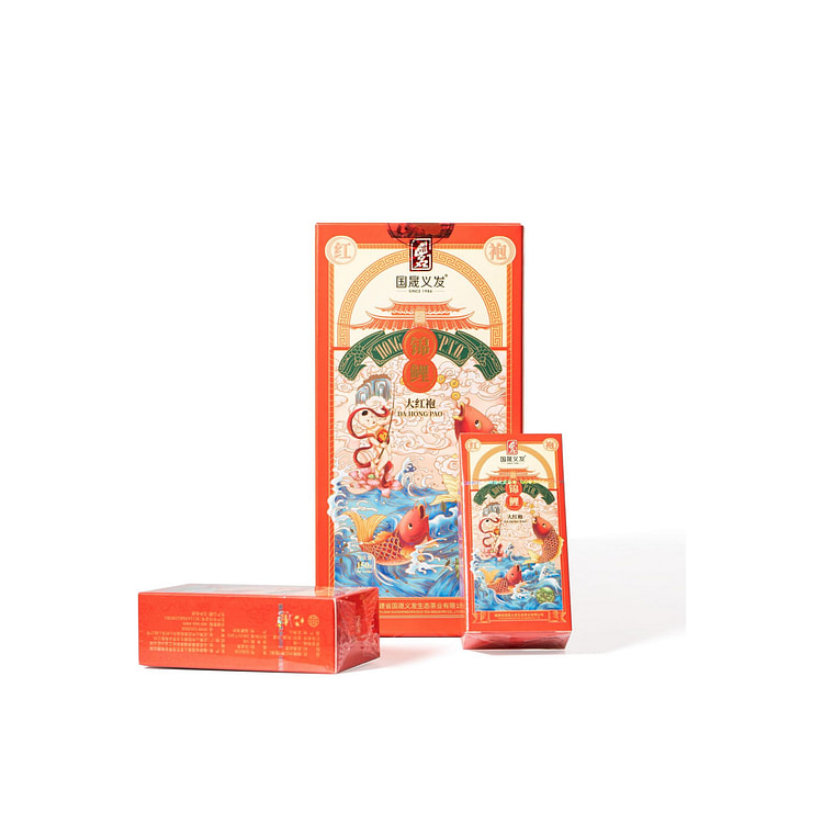 林阳梅园-锦鲤系列大红袍，一级武夷岩茶乌龙茶（盒装）150克