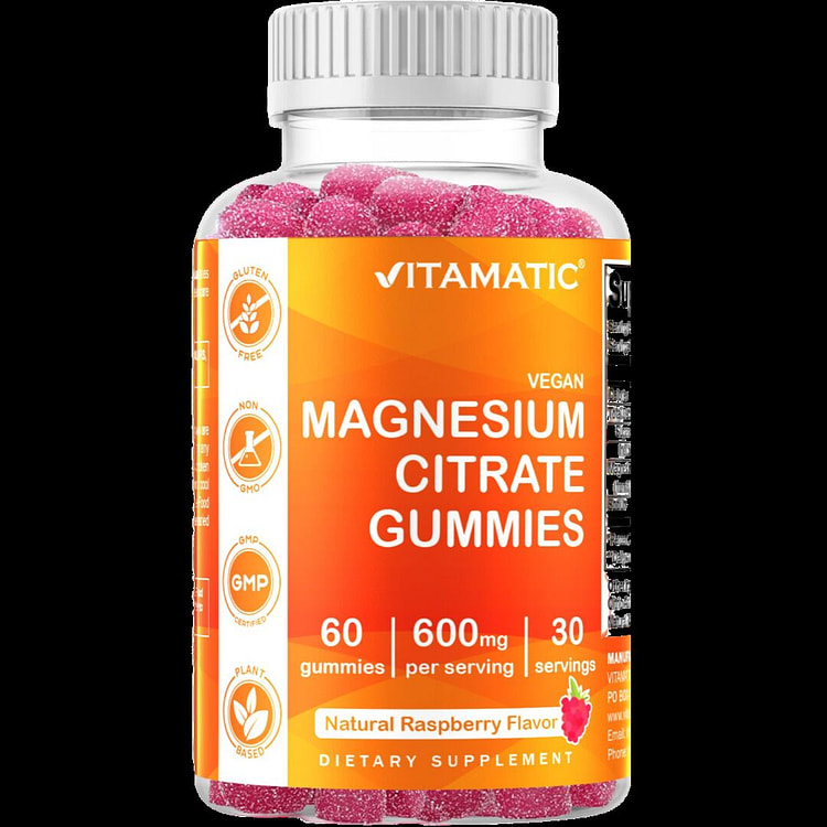 Magnesium Citrate 600mg 60 Vegan Gummies