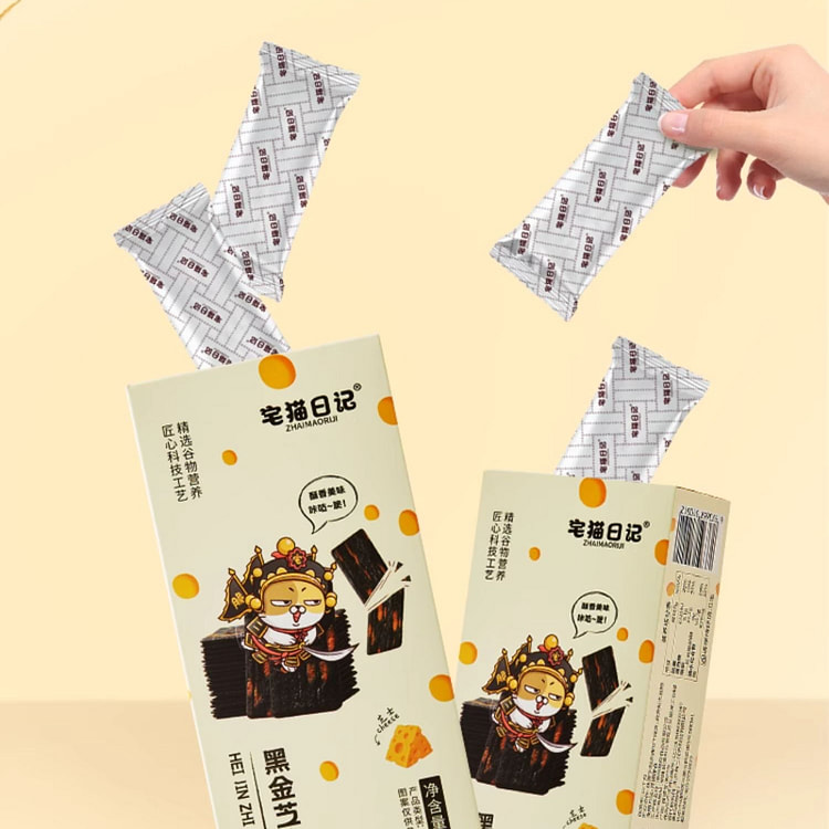 宅猫日记  黑金芝士脆饼干谷物咸香 118g*1盒