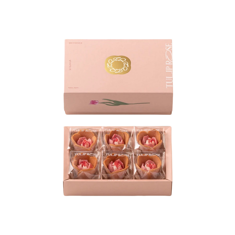 TULIPROSE 草莓奶油夹心千层酥饼干6枚入