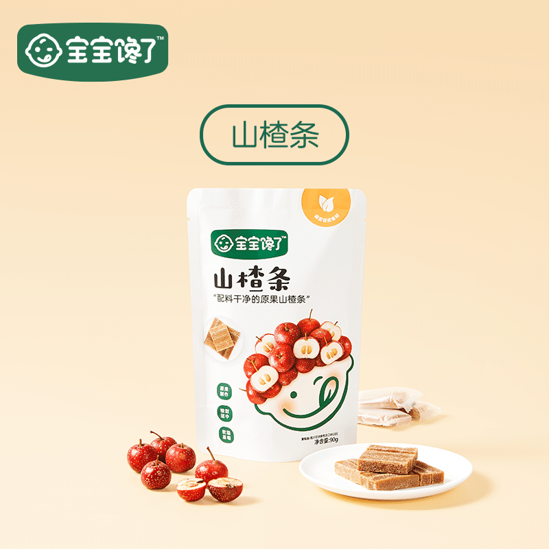 Baby craves fruit strips, hawthorn strips, no added children's snacks 90g/bag 1 케이스