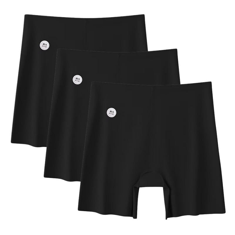 10A Cotton High Waisted Panties 3XL Black 3 Pairs 1 pack