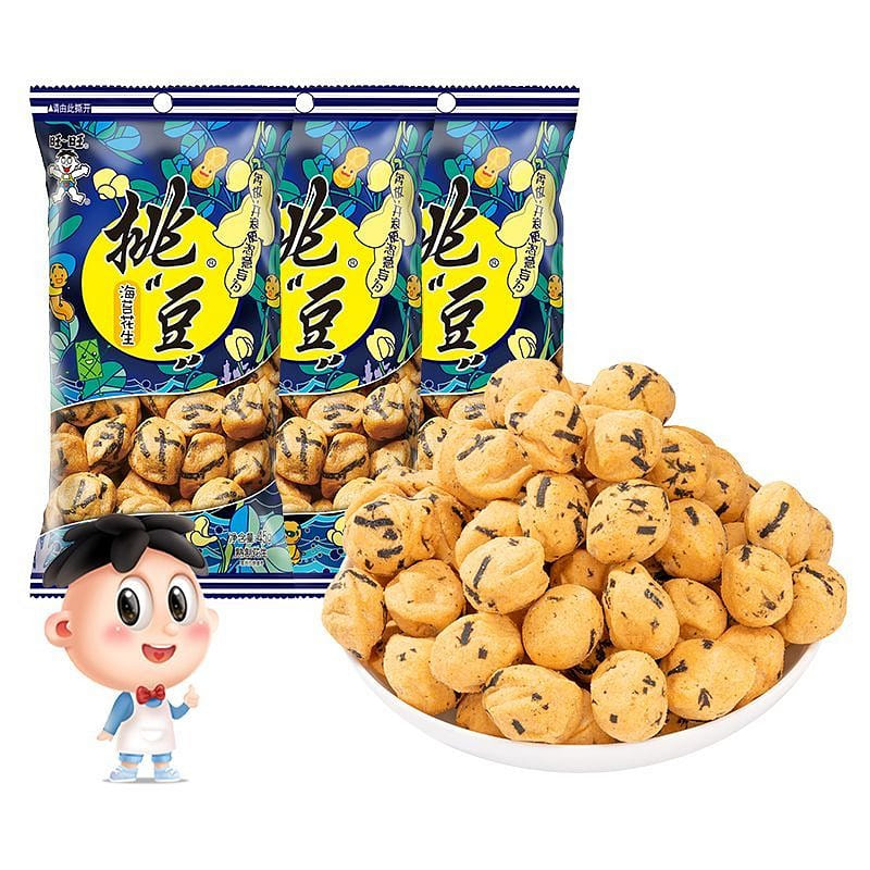 Want Want Seaweed Peanuts 45g * 3 Bags 135 g