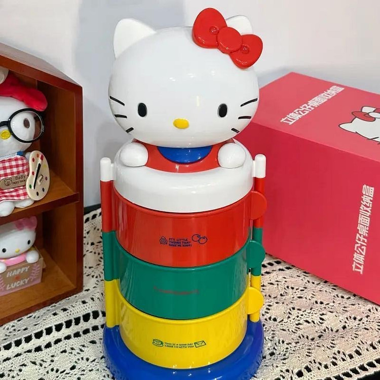 HelloKitty三层中古旋转首饰收纳盒摆件 1 份