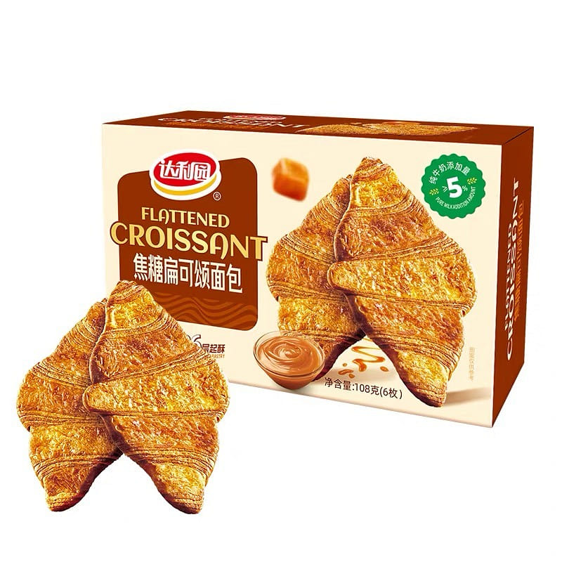 Daliyuan Caramel-Flavored Flat Croissant Breakfast 108 g