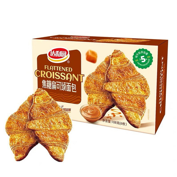 Daliyuan Caramel-Flavored Flat Croissant Breakfast 108 g