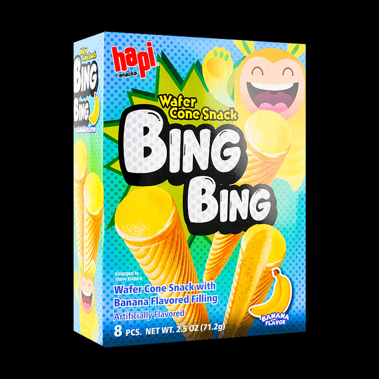 Hapi Snacks 威化甜筒 香蕉味 2.5 盎司