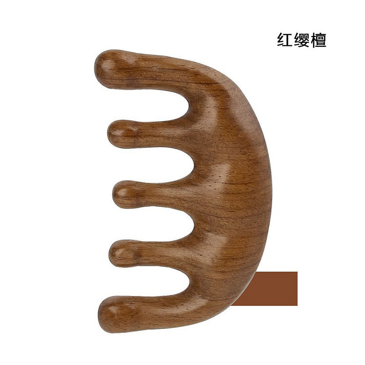 Five-tooth comb sandalwood comb massager nose scra (min 2)