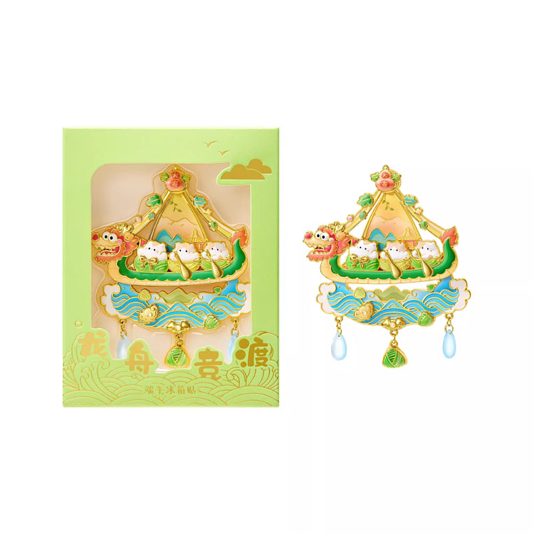 Loong Boat Race Refrigerator Sticker 9.8 * 7.5cm 1 box