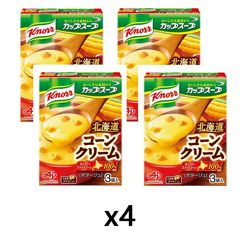 Ajinomoto Hokkaido Corn Cream Soup 3bags*4 1 each