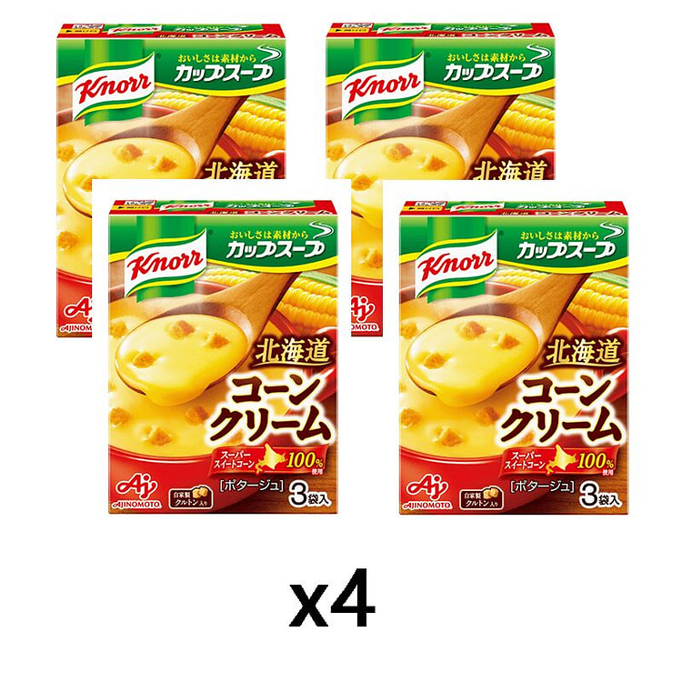 Ajinomoto Hokkaido Corn Cream Soup 3bags*4 1 each