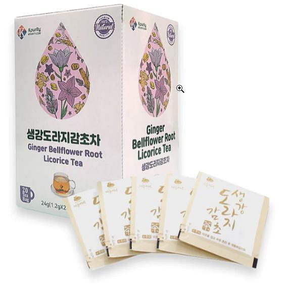 KPURITY’S Healthy Korean Ginger Bellflower Root Licorice Tea Bags 1.2g x 20ea 1 box