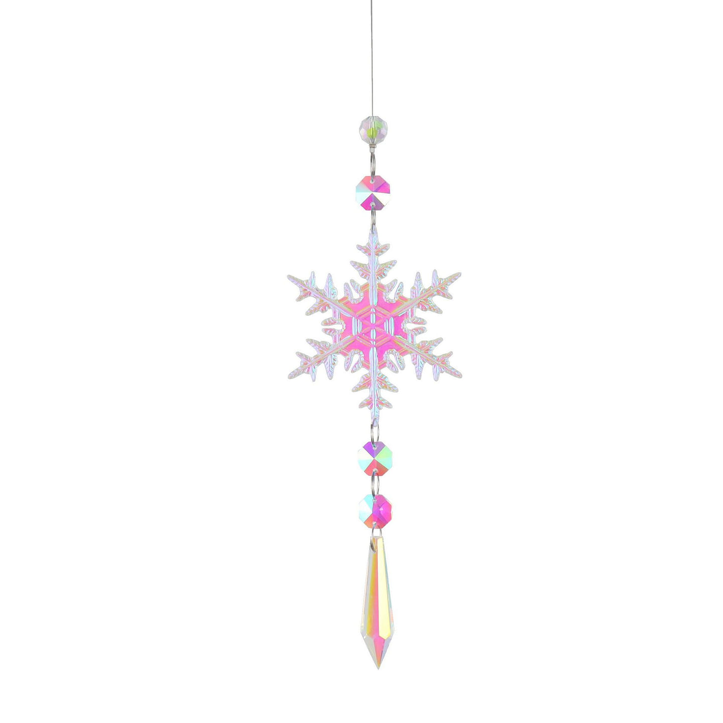 Christmas Tree Window Decoration Pendant Snowflake Crystal-Type C 1 each