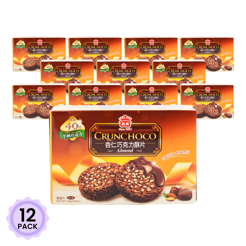 Get IMEI Crunchoco Chocolate Cookies with Almonds 140 g*12 pack