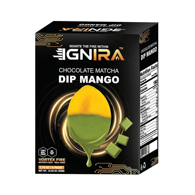 IGNIRA มะม่วงชุบช็อกโกแลตมัทฉะ 6 ซอง ขนมพรีเมียม