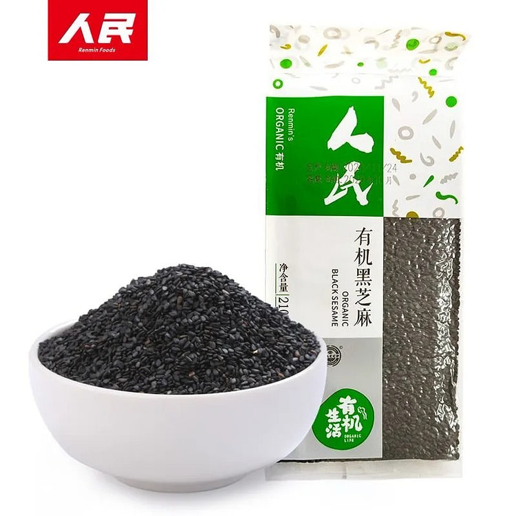 有机黑芝麻 原香生黑芝麻粒 1袋