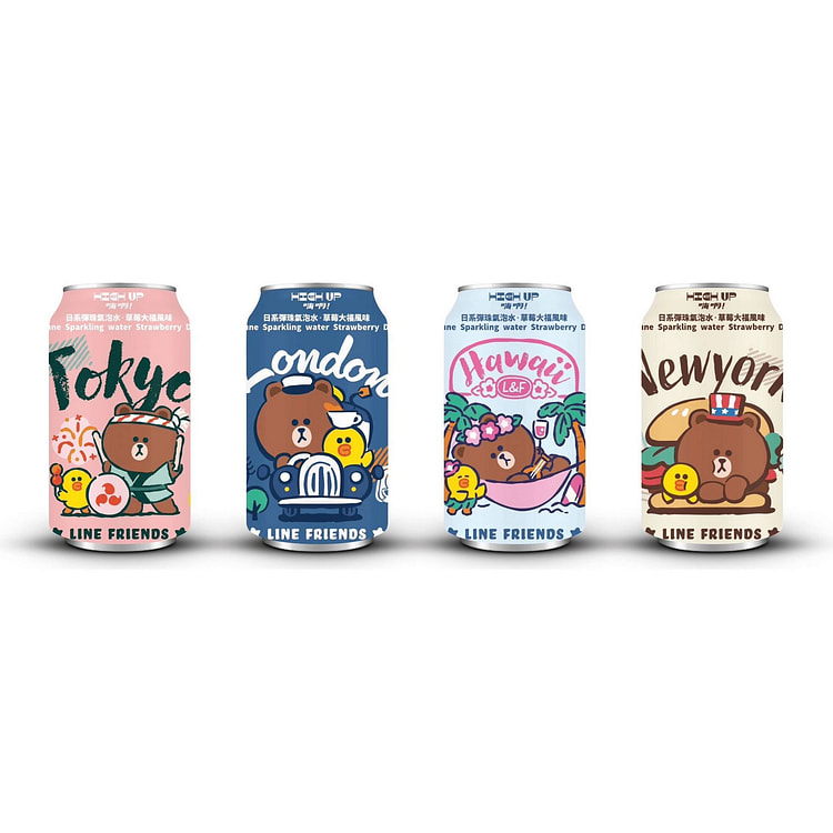 BROWN & FRIENDS TRAVEL TOYO SPARKLING WATER 4 can